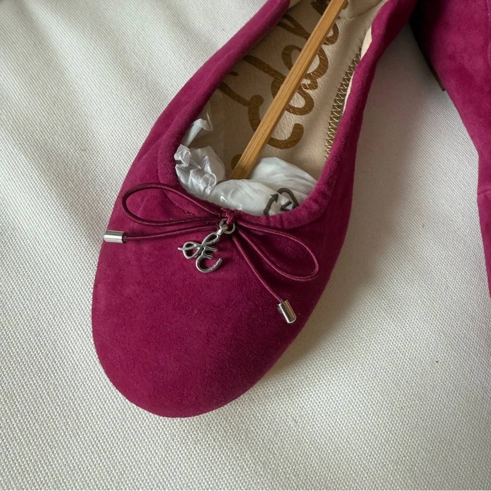 Sam Edelman raspberry colored Felicia ballet flat size 9. NEW - Picture 2 of 7